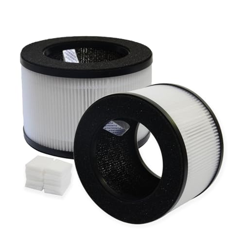 PUREBURG 交換用フィルターMooka M01空気清浄機対応,2パック H13 3段階ろ過 活性炭 2イン1